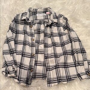 Zara Kids Black and White Checkered Shirt